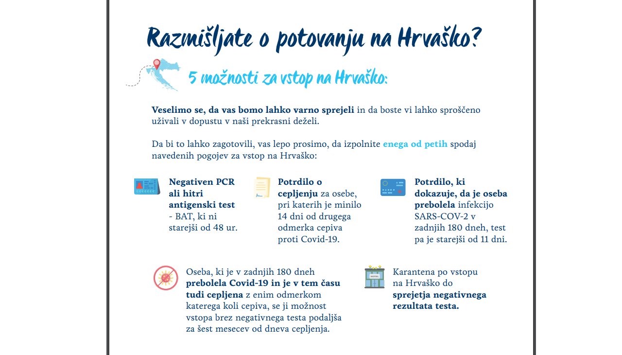 pogoji za vstop - slovensko 20.5.2021